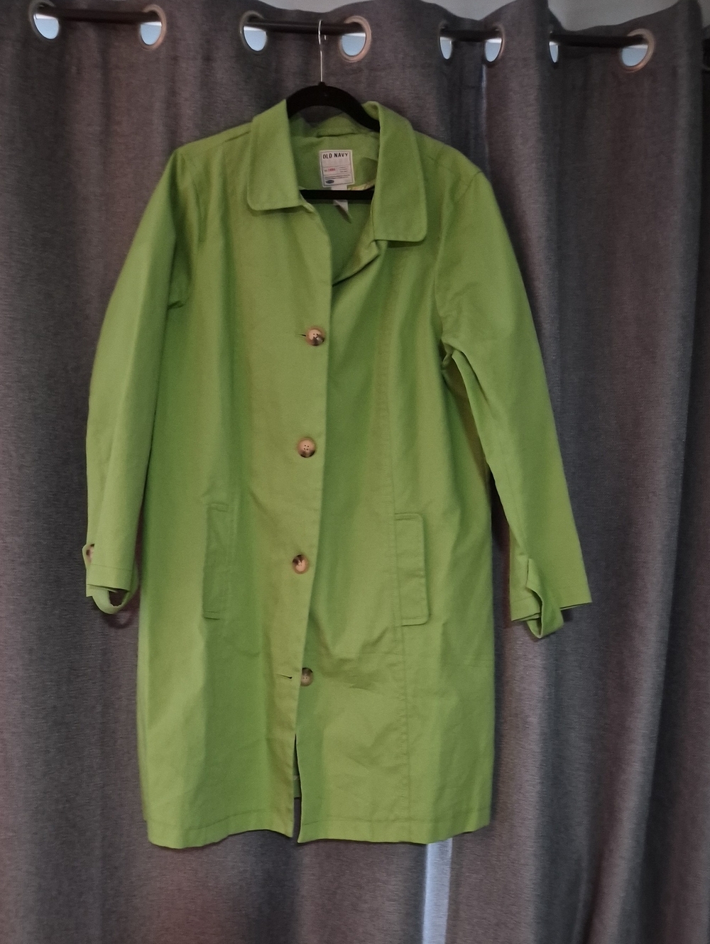 Old Navy Women's Lime Green Lightweight Trench Coat